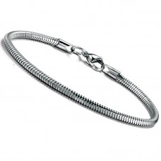  Stainless Steel Snake Bracelets for Men Women Girls Bangle Bracelets Cable European Bead Charms 3mm 6.5-9 Inches