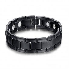 Pure Titanium Magnetic Therapy Stainless Steel Bracelet Gift for Mens,Free Link Removal 