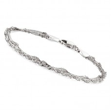 Jewelry 4MM Stainless Steel Chain Link Bracelets for Women Filigree Bracelets 7.8 Inch