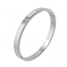 7th Element Love Polished Stainless Steel Classical Band Bangle Bracelet for Womens 6.3inch-7.1inch