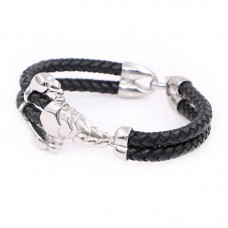  Arrived Genuine Leather Scorpion Stainless steel Bracelet fit Men Women Bracelet Jewelry Gift