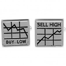 Low Prices Stock Market Pattern French Mens Shirt stainless steel Cufflinks