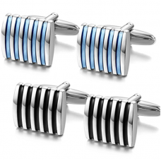 Black Blue Cufflinks for Men Shirt Cufflinks Unique Business Wedding