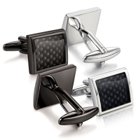  Carbon Fiber Cufflinks for Men Shirt Unique Business Wedding