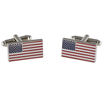 Stainless Steel Official American Flag Cufflinks