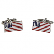 Stainless Steel Official American Flag Cufflinks