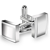 Stainless Steel Classic Tuxedo Shirt Cufflinks For Men Unique Business Wedding White