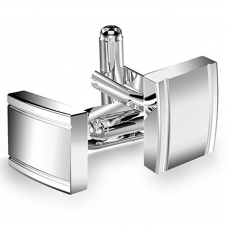 Stainless Steel Classic Tuxedo Shirt Cufflinks For Men Unique Business Wedding White