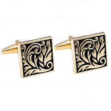 Impressive Egyptian Style Scroll Pattern Stainless Steel Cufflinks for Men