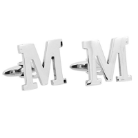 Mens Formal Dress Stainless Steel Personalized Initial Cufflinks