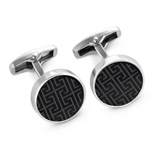 Men’s Cufflinks & Studs Set, Stainless Steel with Bullet Back Closure