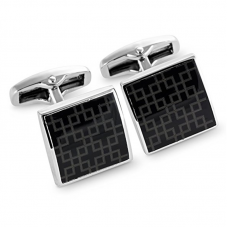 Men’s Cufflinks & Studs Set, Stainless Steel with Bullet Back Closure