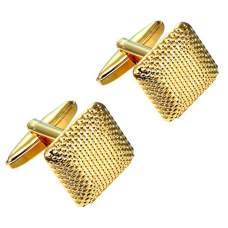 Beautiful Square Golden 316L Stainless Steel Cufflinks for Men