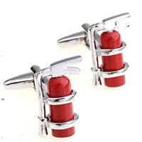 Fire Extinguisher Pair Cufflinks 