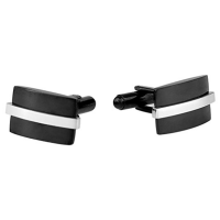 Stainless Steel Stripe Cufflinks for Mens Shirt,Rectangle Shape