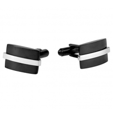 Stainless Steel Stripe Cufflinks for Mens Shirt,Rectangle Shape