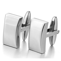 Men's 2 PCS Stainless Steel Cufflinks Shirt Wedding Business 1 Pair Set