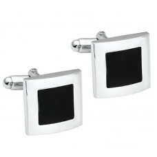  Stainless Steel Exquisite GQ Classic Cufflinks Shirt Studs, Silvery Oval