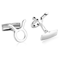 Stainless Steel Cufflinks for Men Personalised Zodiac Signs Silver Business Wedding Cufflink