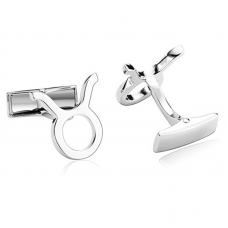 Stainless Steel Cufflinks for Men Personalised Zodiac Signs Silver Business Wedding Cufflink