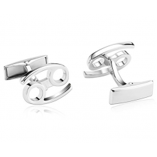 Stainless Steel Cufflinks for Men Personalised Zodiac Signs Silver Business Wedding Cufflink c054