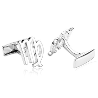 Stainless Steel Cufflinks for Men Personalised Zodiac Signs Silver Business Wedding Cufflink c056