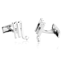 Stainless Steel Cufflinks for Men Personalised Zodiac Signs Silver Business Wedding Cufflink c058