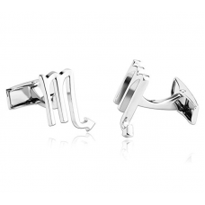 Stainless Steel Cufflinks for Men Personalised Zodiac Signs Silver Business Wedding Cufflink c058