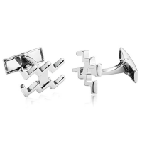 Stainless Steel Cufflinks for Men Personalised Zodiac Signs Silver Business Wedding Cufflink c060