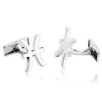 Stainless Steel Cufflinks for Men Personalised Zodiac Signs Silver Business Wedding Cufflink c061