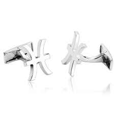 Stainless Steel Cufflinks for Men Personalised Zodiac Signs Silver Business Wedding Cufflink c061