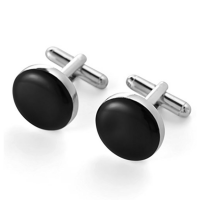 Mens Classic Stainless Steel Cuff links and Shirt Studs Set for Business Wedding