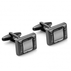 Stainless Steel White Intense Cufflinks for Men