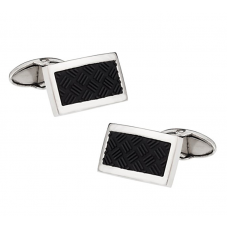 Rubber Stainless Steel Cufflinks