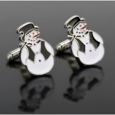 New Arrival Fashion Cuff Links Novelty Snowman Design Best Christmas Gift 