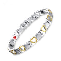 Magnet Germanium Stone Heart Bracelet for women's health