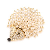 Pearl The Hedgehog Pin Women Stainless Steel Brooch - BR017