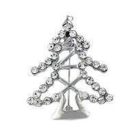 Winter Jewelry Christmas Tree Brooch Pin - BR074