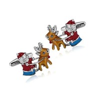 Fashion Men Stainless Steel Watch Santa Claus Cufflinks Manufacturer-C487