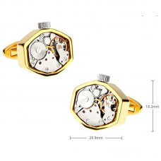 High Quality and Strong Durable Watch Movement Cufflinks Stainless steel business cuffs For Men-C489