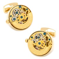 Classic Style Watch Movement Cufflinks Stainless steel business cuffs For Men-C490