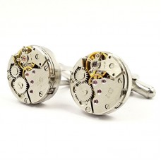 Top Quality and Strong Waterproof Watch Movement Cufflinks Stainless steel business cuffs For Men-C491