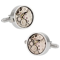 Top Quality and Strong Waterproof Watch Movement Cufflinks Stainless Steel Business Cuffs For Men-C492