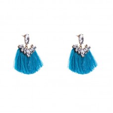 Spring Fling  Statement Stainless Steel With Tassel Earrings-E754