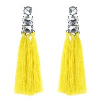 Spring Fling Statement Stainless Steel Tassel Earrings -E755