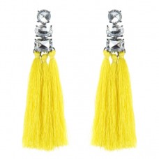 Spring Fling Statement Stainless Steel Tassel Earrings -E755