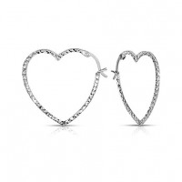 Stainless Steel Heart Shape Hoop Earrings