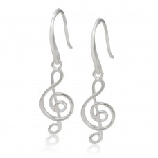 Modern Treble Clef Earrings Stainless Steel Earrings - E589