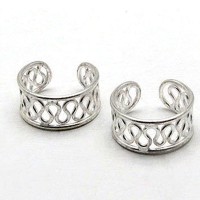 Stainless Steel  Coiled Wirework Ear Cuff Pair Earrings