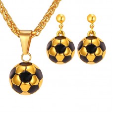 Fashion Ball Shape Multicolor Stainless Steel Women's Jewelry Set - JS059